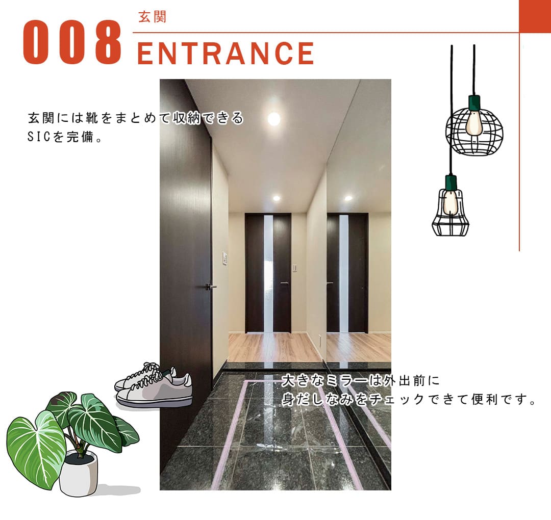 パークタワーグランスカイの玄関