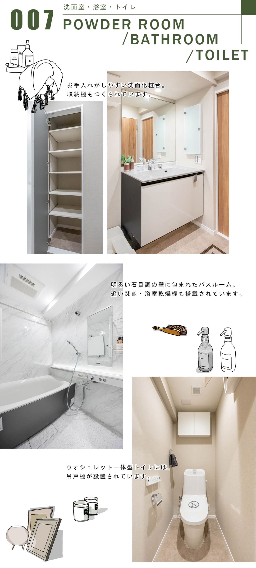 朝日マンション駒場の洗面室