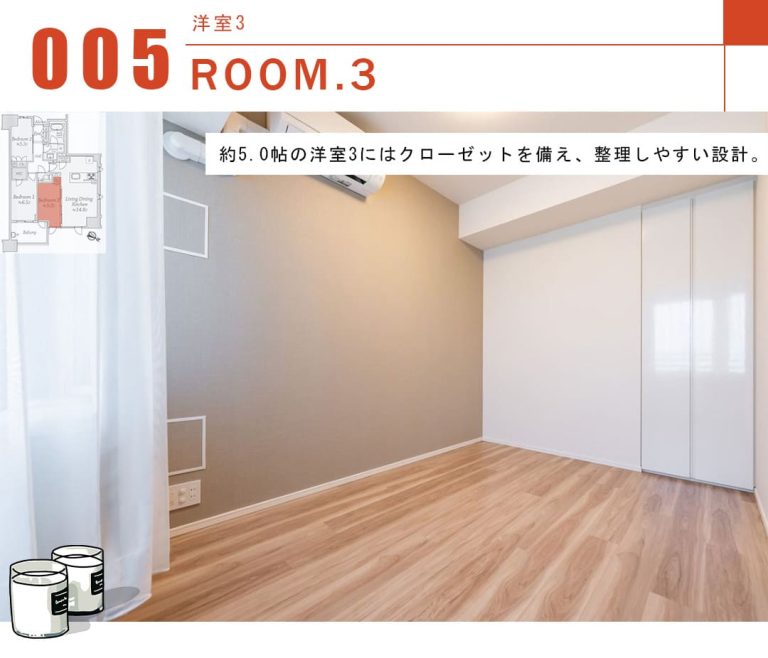 シティタワー駒沢大学ステーションコート レジデンス棟の洋室