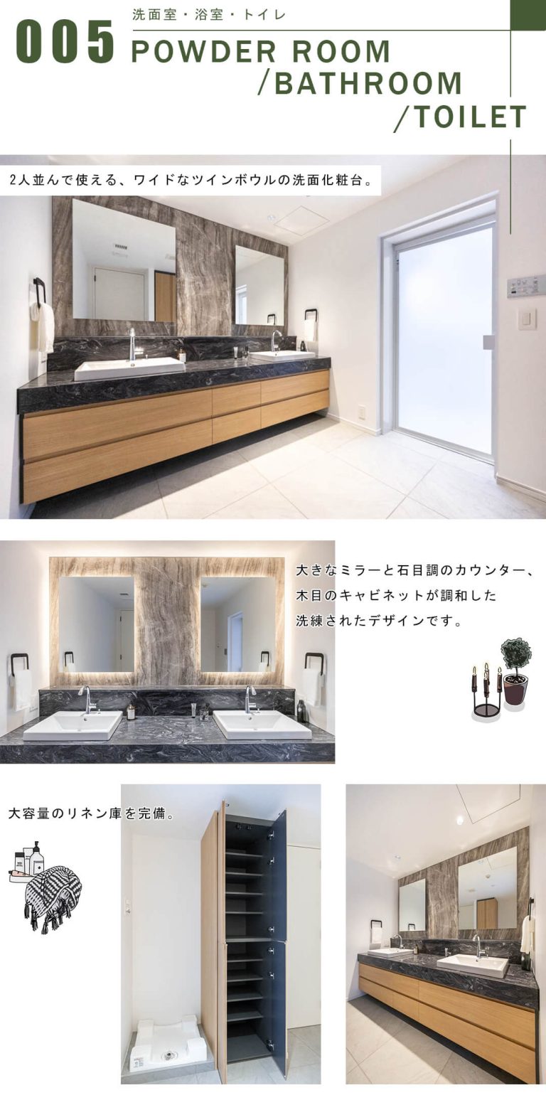 クレストコート砂土原の洗面室