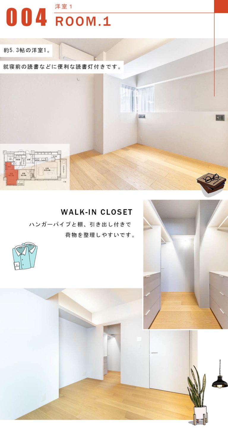 南青山パークマンションの洋室