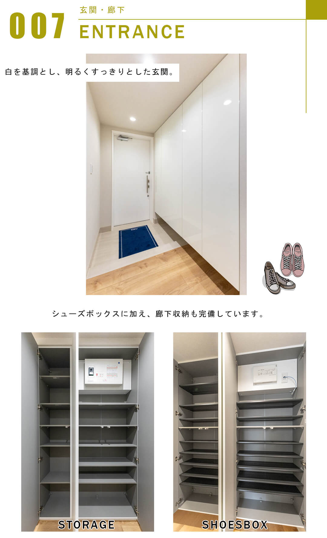 パークコート三田綱町の玄関と廊下