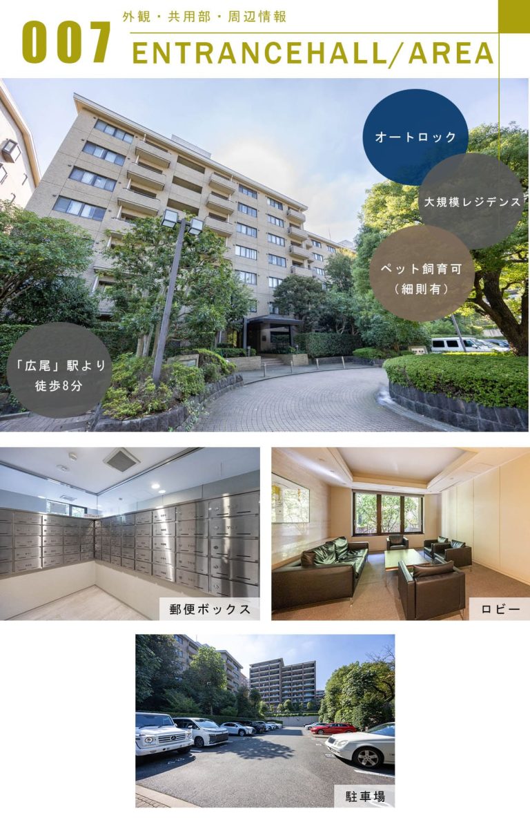 広尾ガーデンヒルズノースヒルN棟の外観