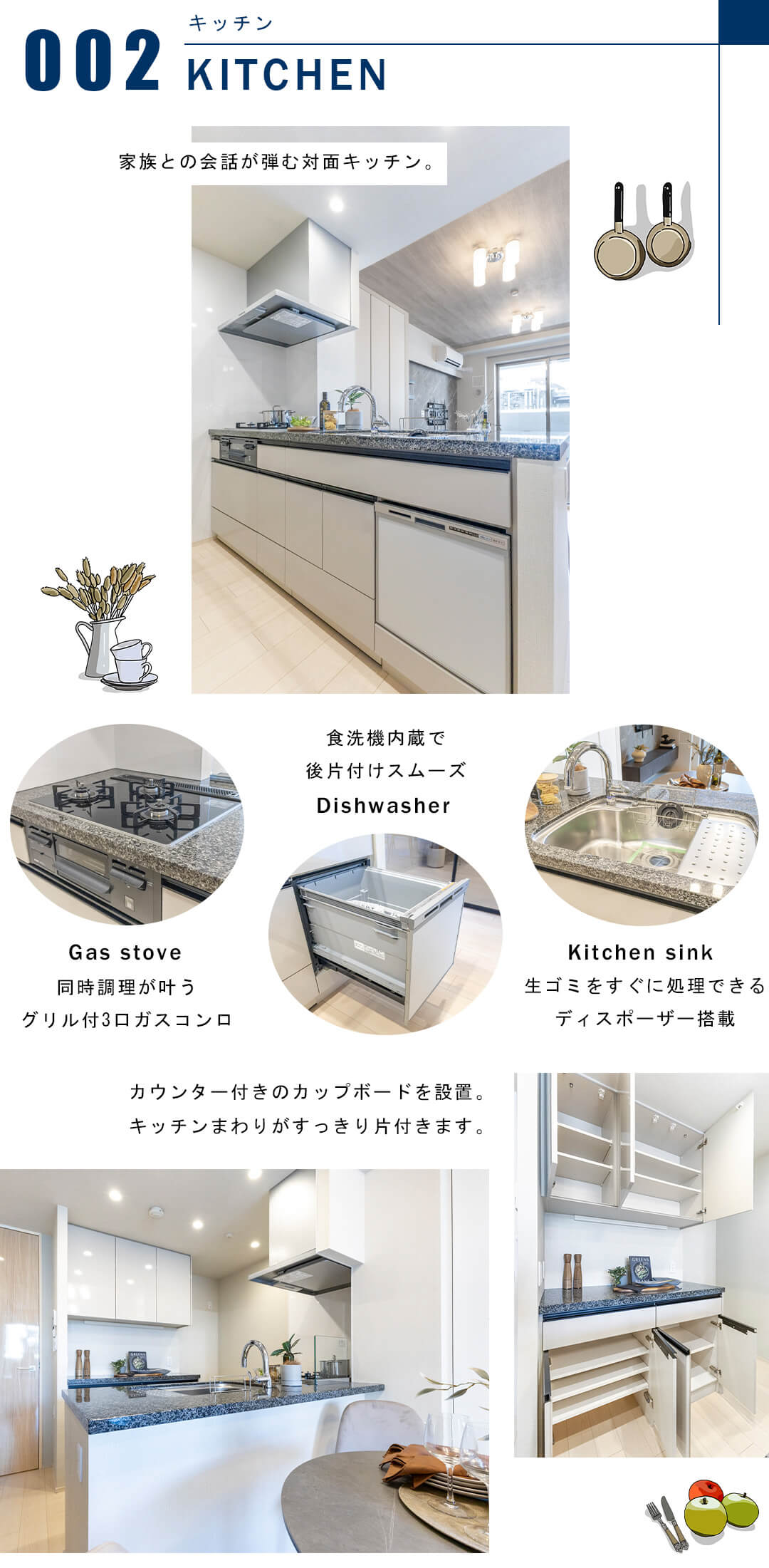 パークホームズ南麻布ザレジデンスのキッチン