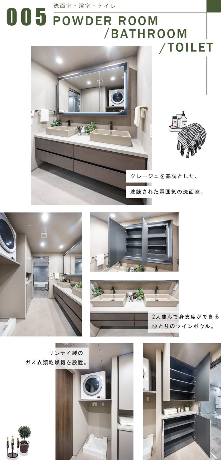 グランドメゾン渋谷大山町の洗面室