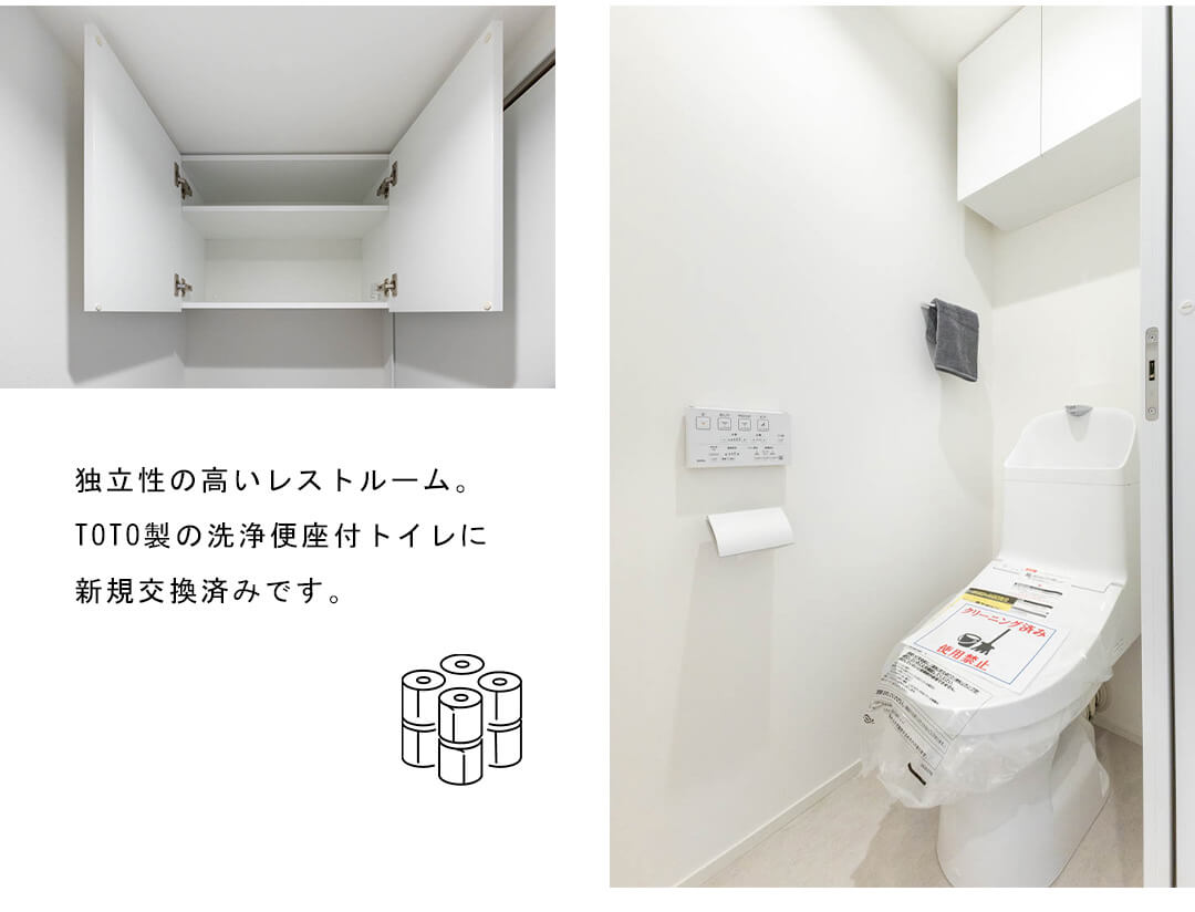 Tフラッツ南麻布のトイレ