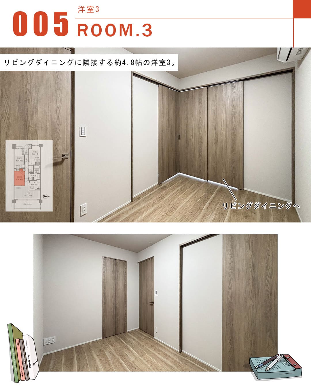 マジェスティハウス新宿御苑パークナードの洋室3