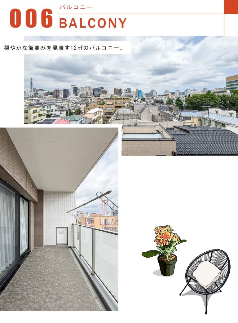 マジェスティハウス新宿御苑パークナードのバルコニー