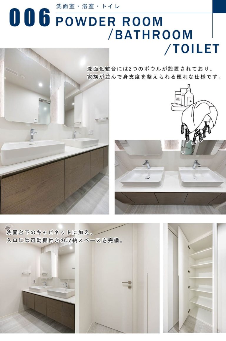 ディアナガーデン恵比寿TheHouseの洗面室