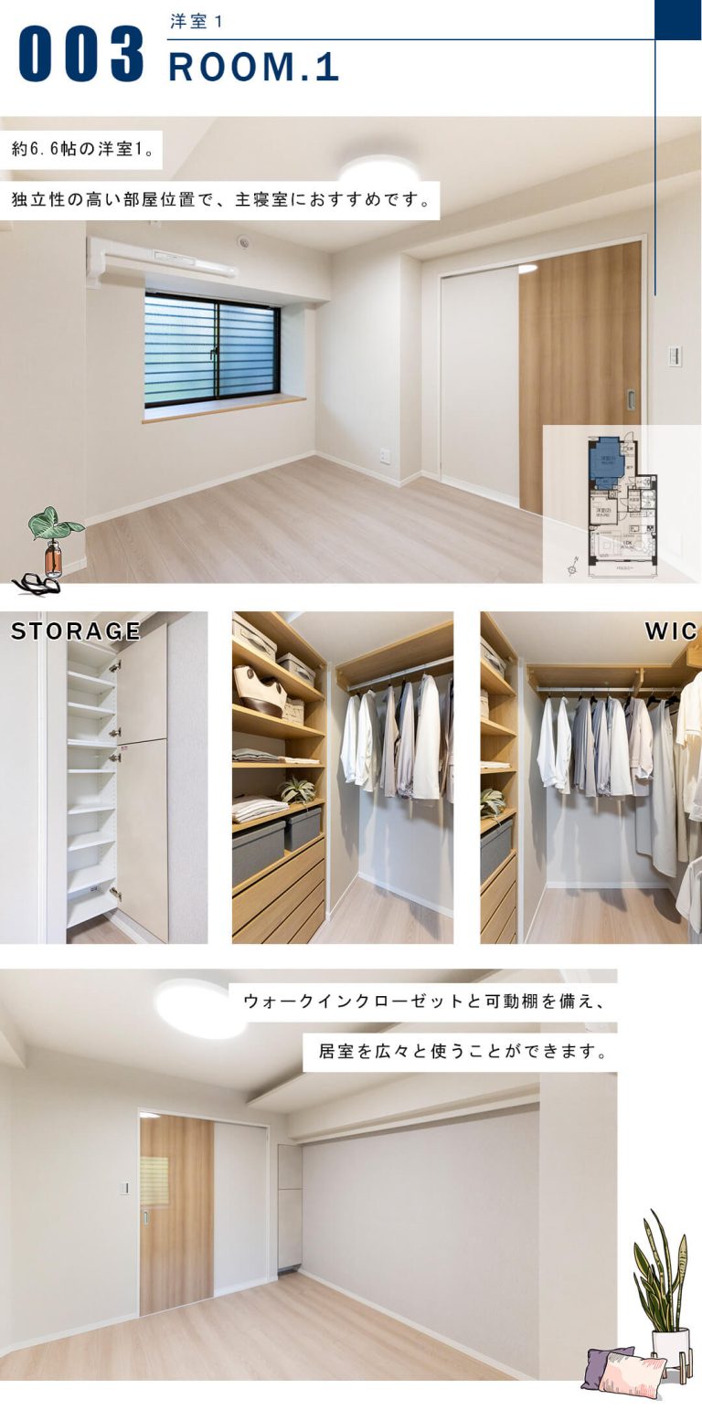 パルティール赤坂の洋室