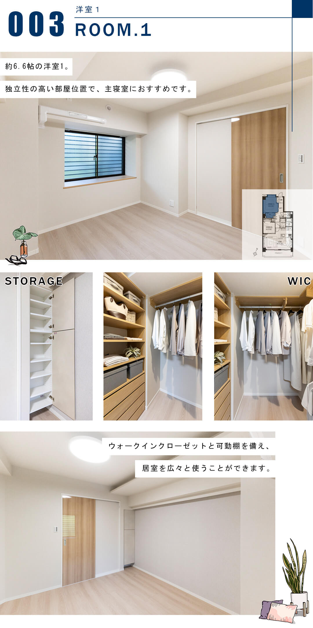 パルティール赤坂の洋室