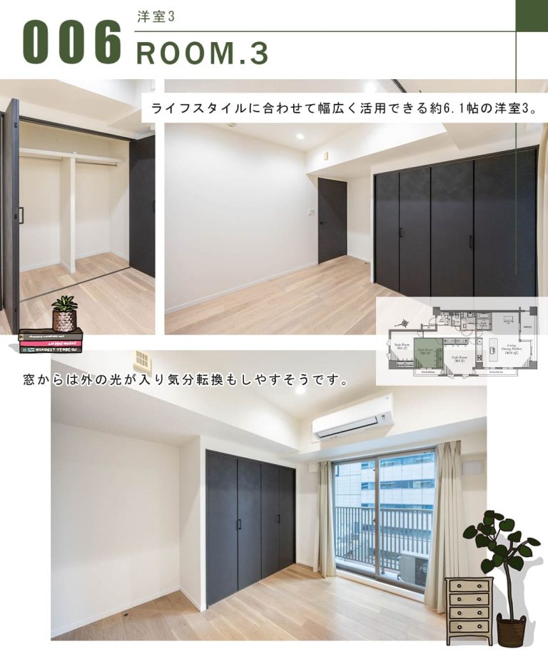 麻布市兵衛町ホームズの洋室3