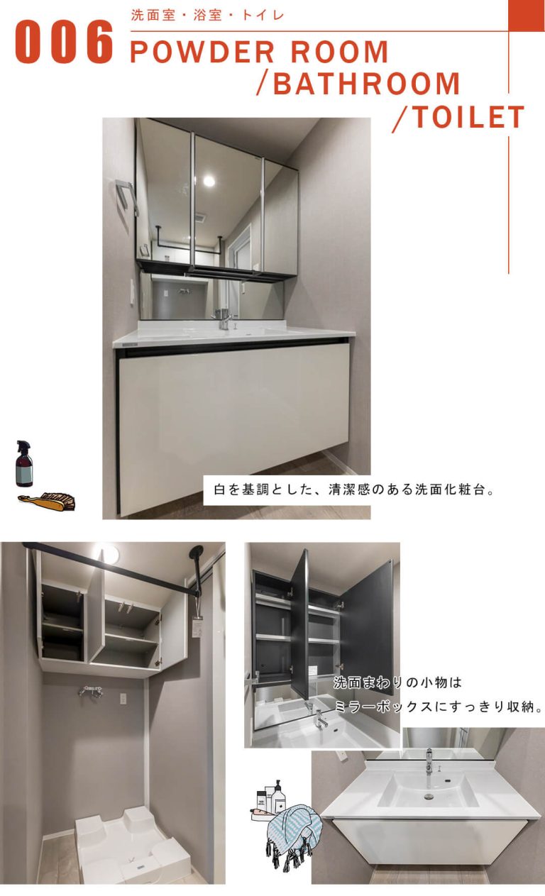 ファミールグラン代々木西原デクスターハウスの洗面室
