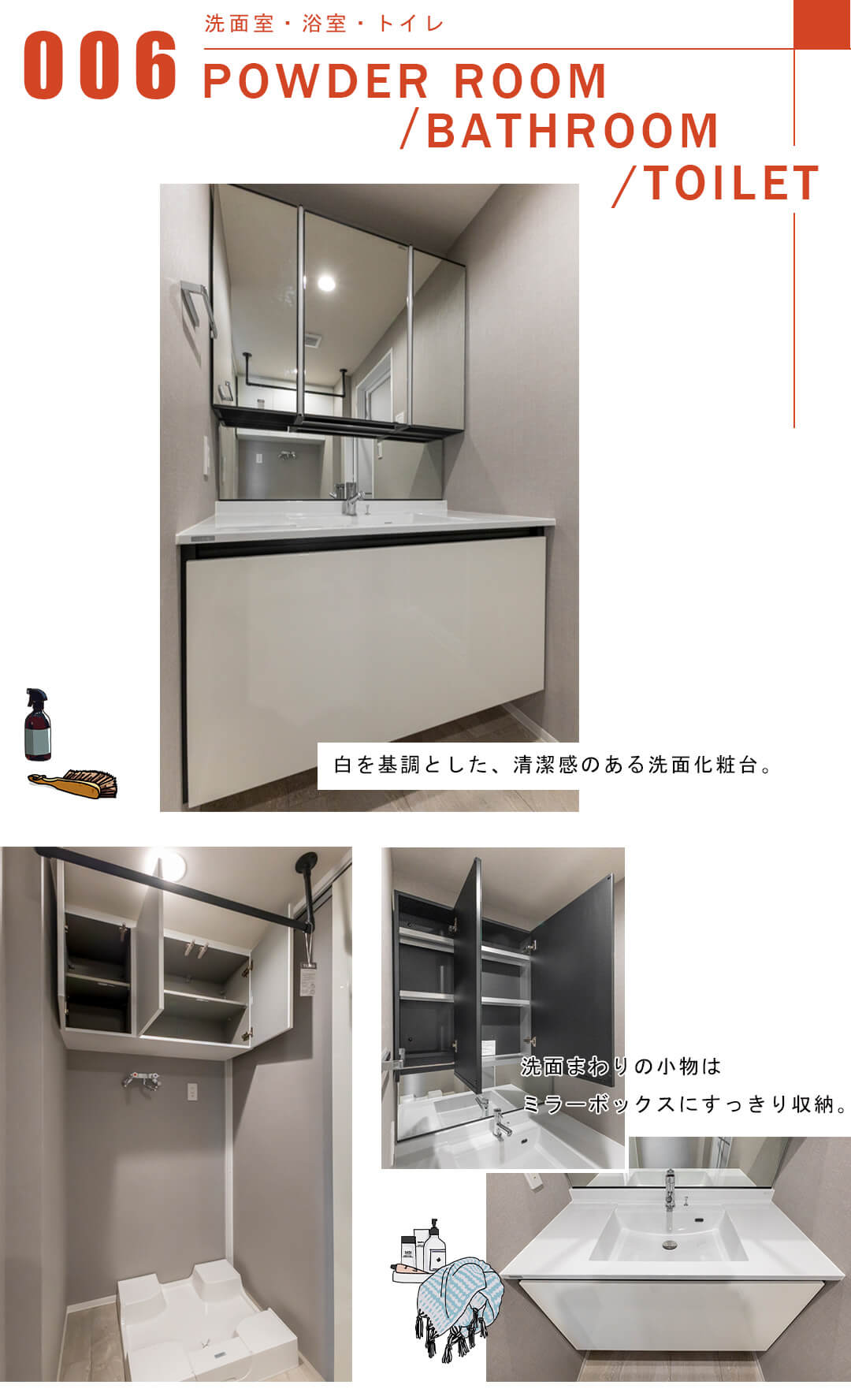 ファミールグラン代々木西原デクスターハウスの洗面室