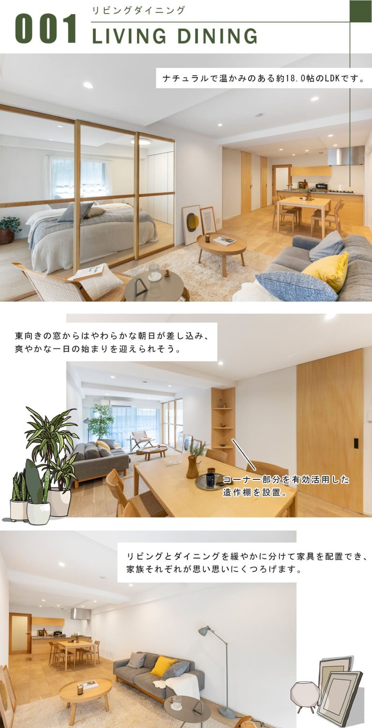 トーカンマンション代々木上原のリビングダイニング